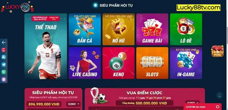 Sảnh cược thể thao tại Lucky88